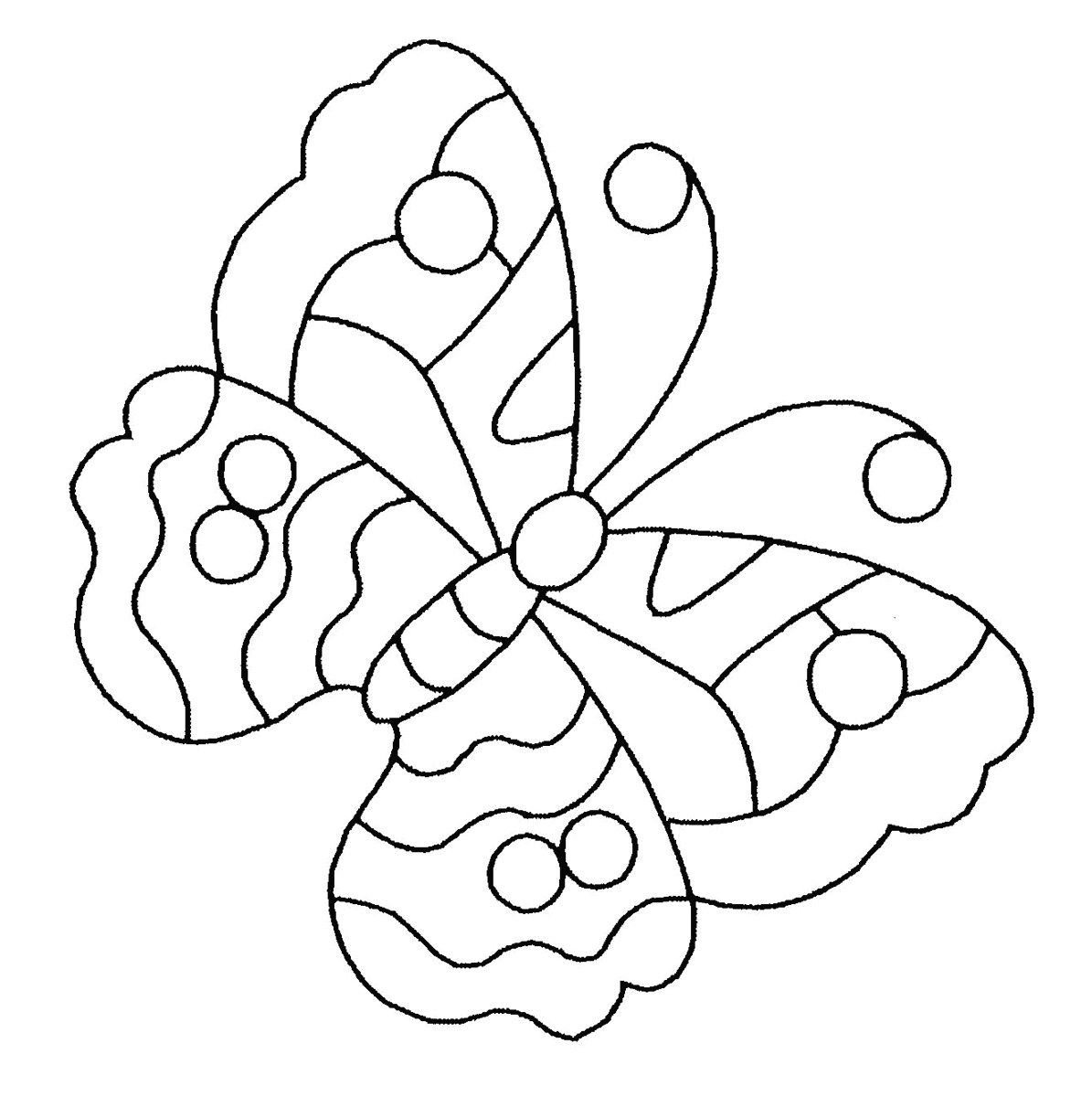 着色页: 蝴蝶 (动物) #15670 - 免费可打印着色页