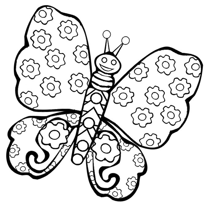 着色页: 蝴蝶 (动物) #15690 - 免费可打印着色页