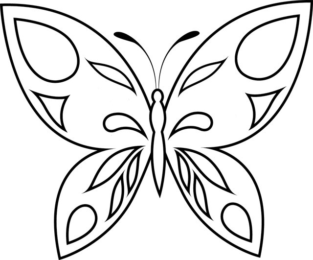 着色页: 蝴蝶 (动物) #15696 - 免费可打印着色页