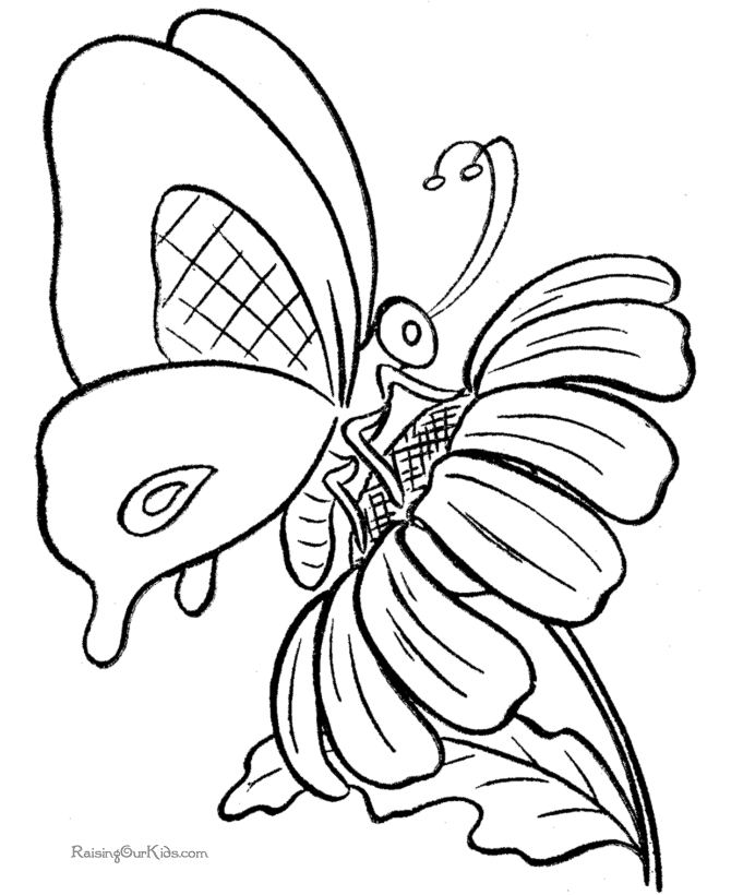 着色页: 蝴蝶 (动物) #15732 - 免费可打印着色页