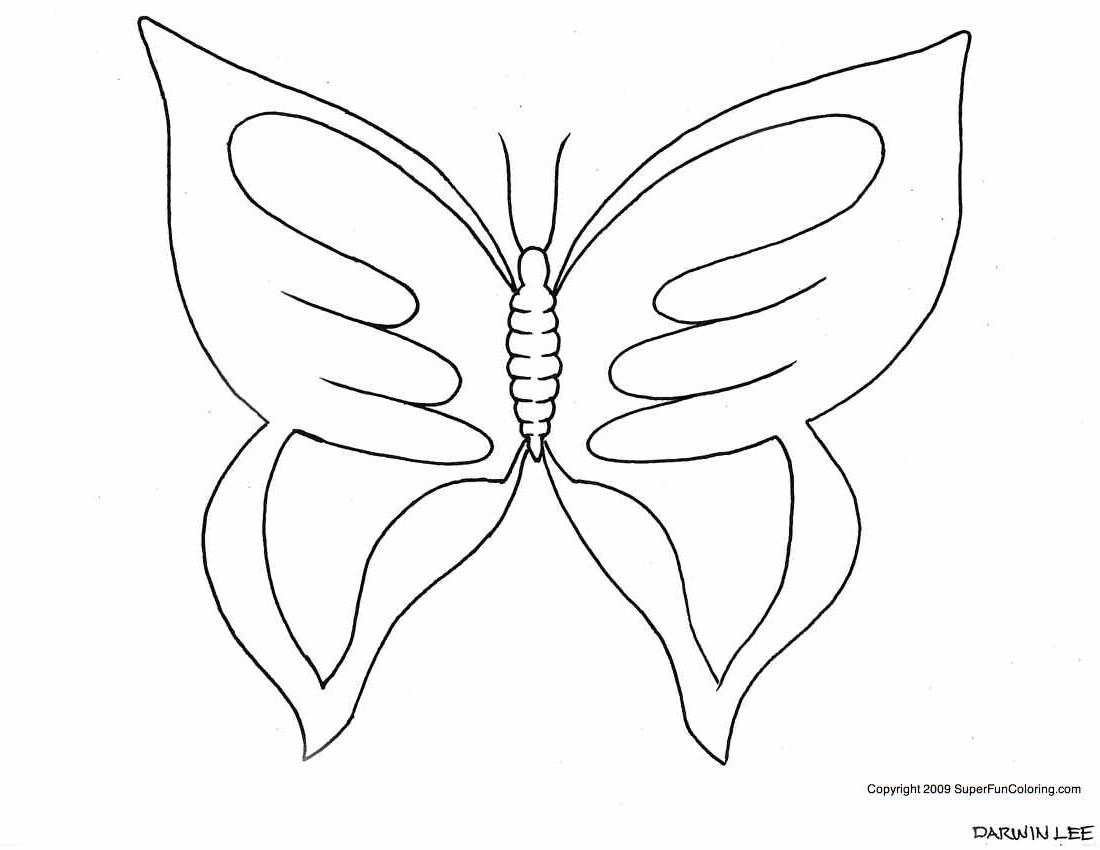 着色页: 蝴蝶 (动物) #15738 - 免费可打印着色页