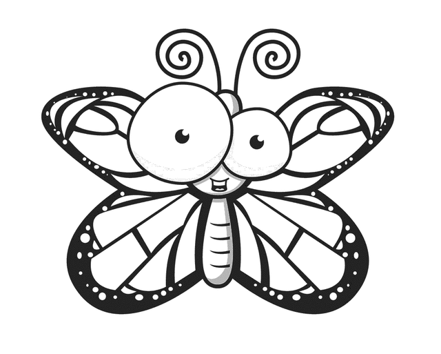 着色页: 蝴蝶 (动物) #15739 - 免费可打印着色页