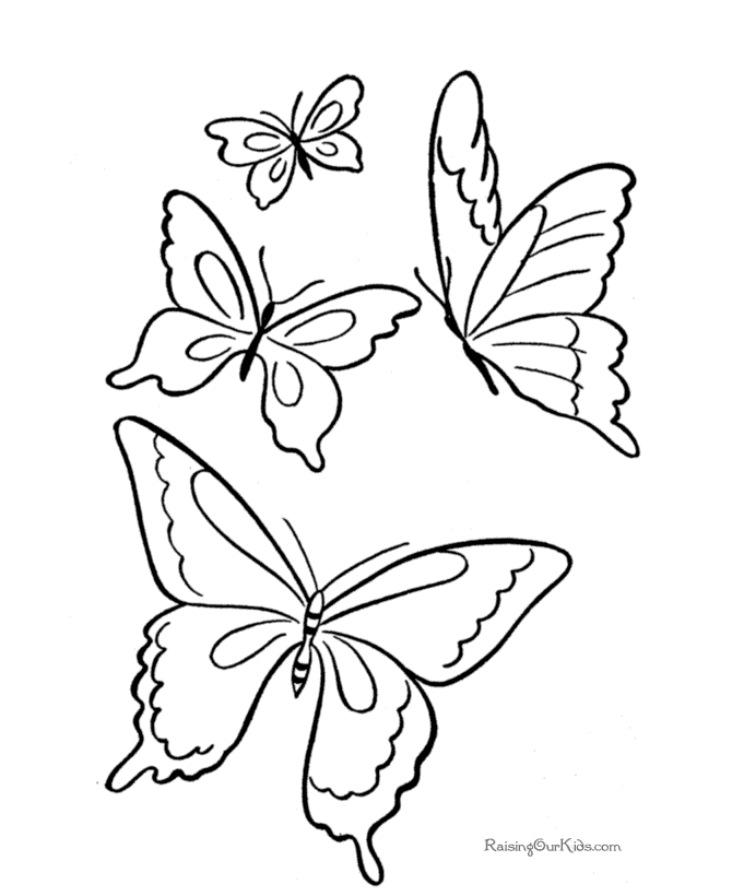 着色页: 蝴蝶 (动物) #15747 - 免费可打印着色页