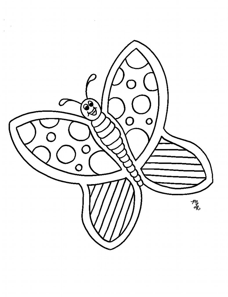 着色页: 蝴蝶 (动物) #15759 - 免费可打印着色页
