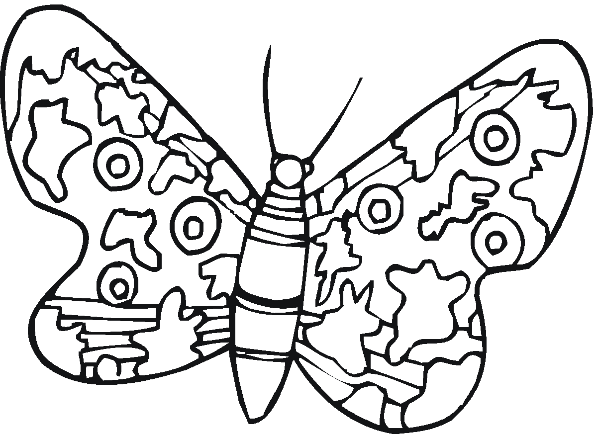 着色页: 蝴蝶 (动物) #15769 - 免费可打印着色页
