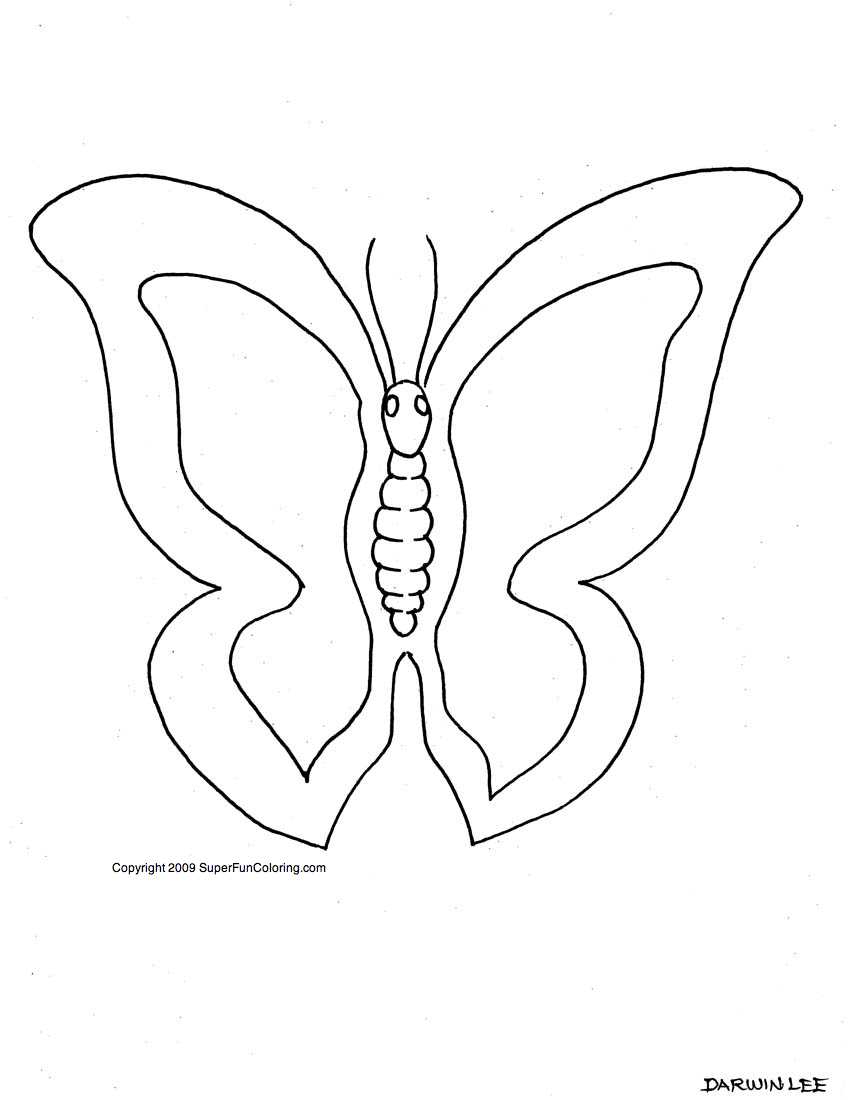 着色页: 蝴蝶 (动物) #15772 - 免费可打印着色页