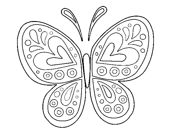 着色页: 蝴蝶 (动物) #15778 - 免费可打印着色页