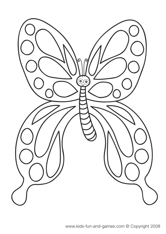着色页: 蝴蝶 (动物) #15787 - 免费可打印着色页