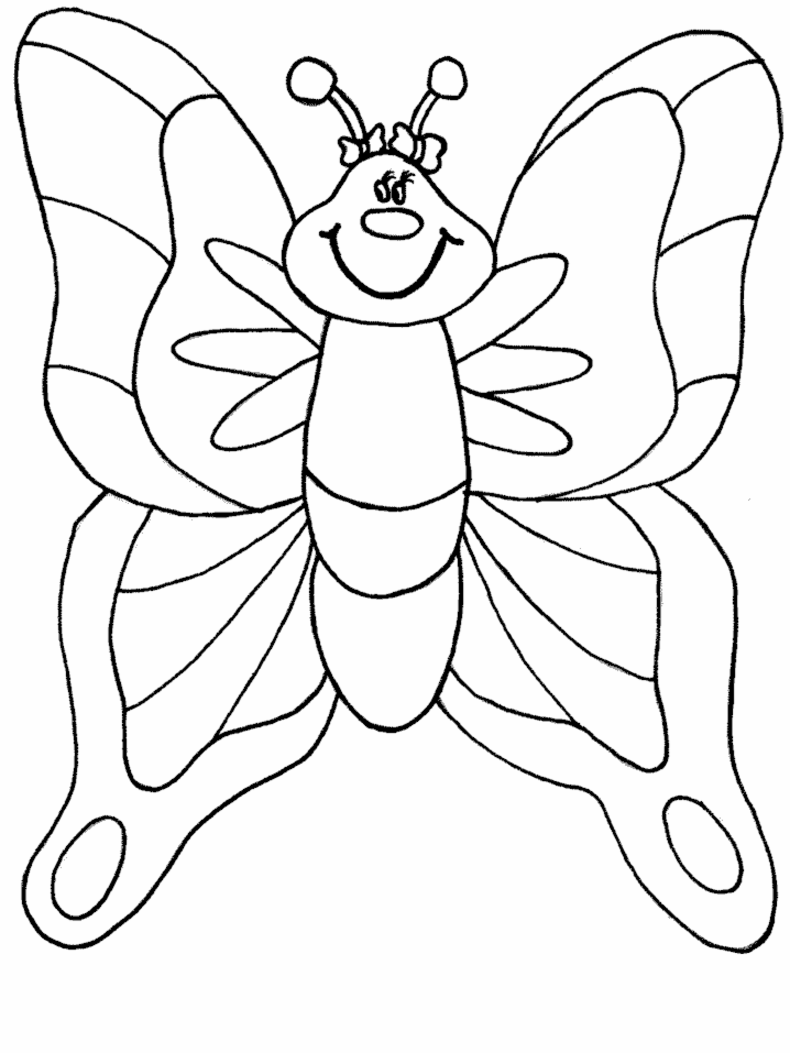 着色页: 蝴蝶 (动物) #15819 - 免费可打印着色页