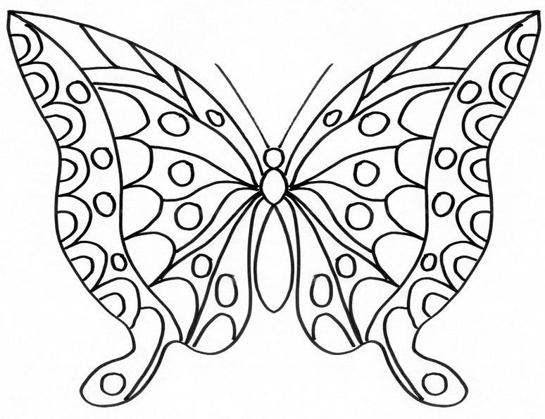 着色页: 蝴蝶 (动物) #15824 - 免费可打印着色页