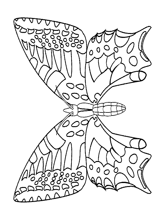 着色页: 蝴蝶 (动物) #15844 - 免费可打印着色页