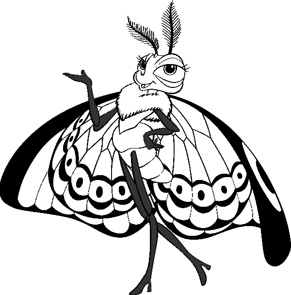 着色页: 蝴蝶 (动物) #15853 - 免费可打印着色页