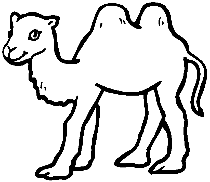 着色页: 骆驼 (动物) #1661 - 免费可打印着色页