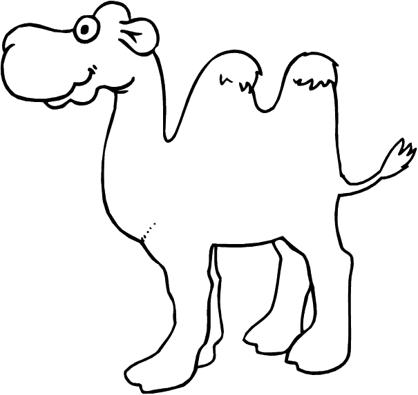 着色页: 骆驼 (动物) #1676 - 免费可打印着色页