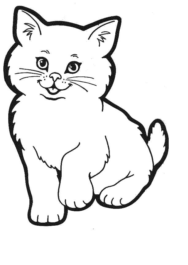 着色页: 猫 (动物) #1761 - 免费可打印着色页