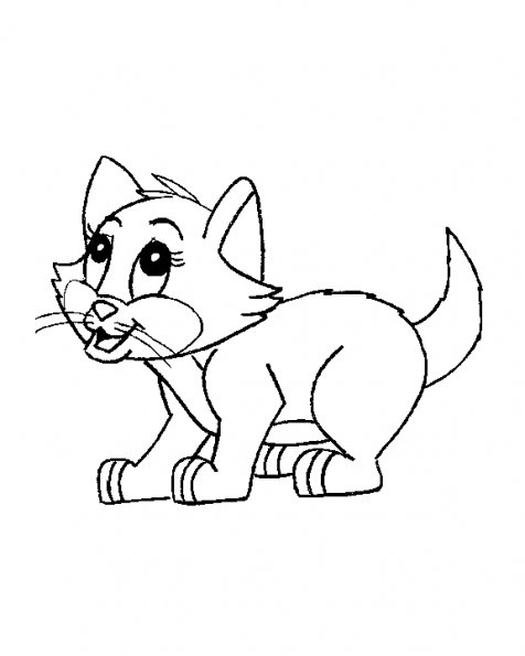 着色页: 猫 (动物) #1802 - 免费可打印着色页