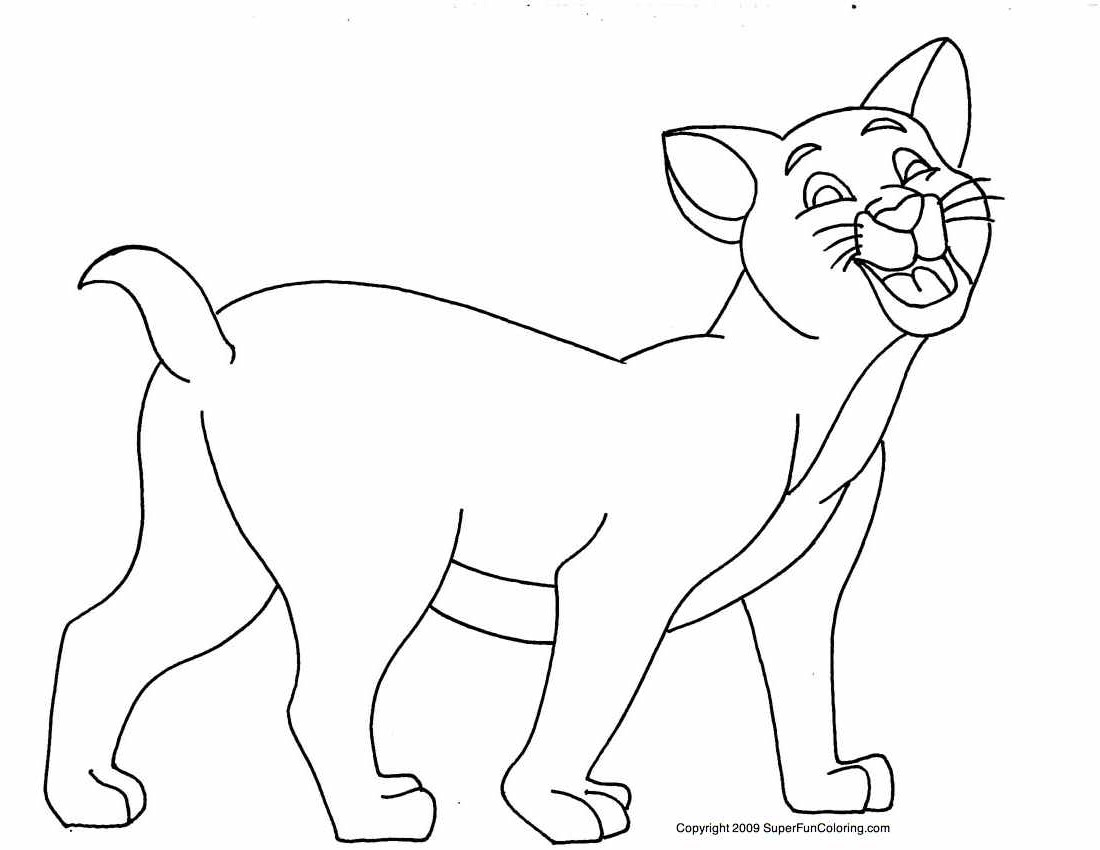 着色页: 猫 (动物) #1806 - 免费可打印着色页