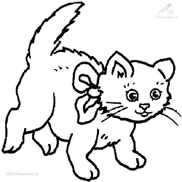 着色页: 猫 (动物) #1863 - 免费可打印着色页