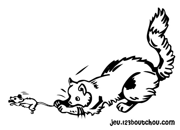 着色页: 猫 (动物) #1951 - 免费可打印着色页
