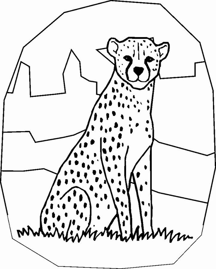 着色页: 猎豹 (动物) #7882 - 免费可打印着色页