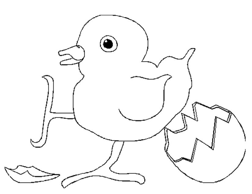 着色页: 小鸡 (动物) #15328 - 免费可打印着色页
