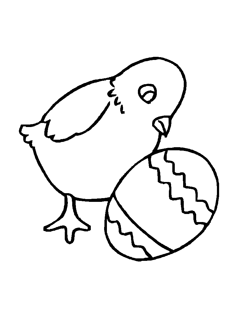 着色页: 小鸡 (动物) #15349 - 免费可打印着色页