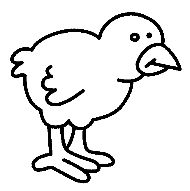 着色页: 小鸡 (动物) #15355 - 免费可打印着色页