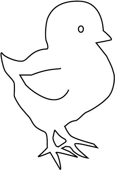 着色页: 小鸡 (动物) #15397 - 免费可打印着色页