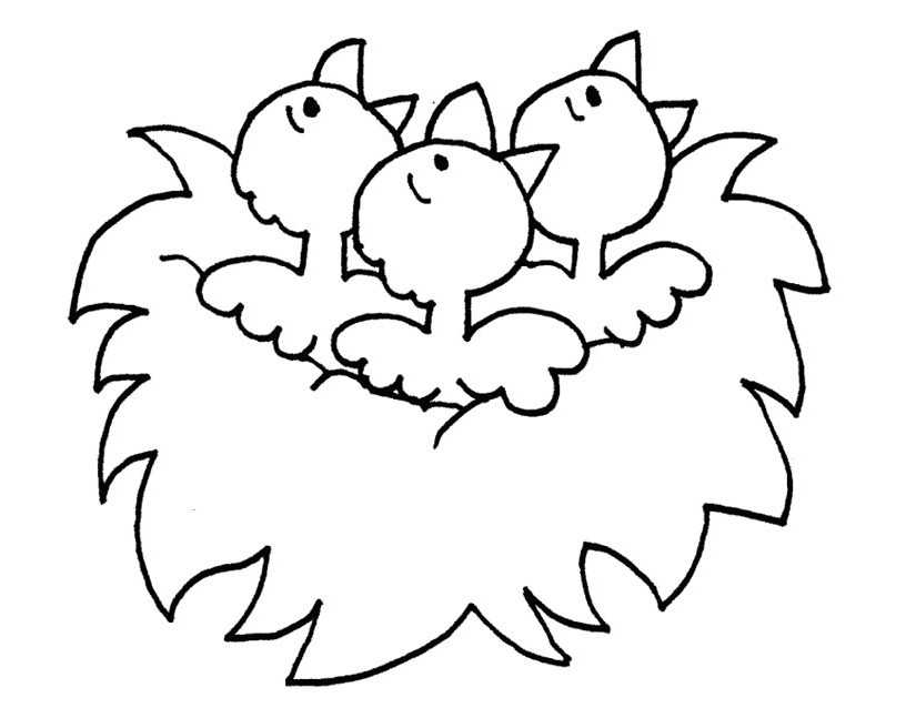 着色页: 小鸡 (动物) #15437 - 免费可打印着色页