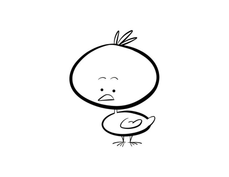 着色页: 小鸡 (动物) #15504 - 免费可打印着色页
