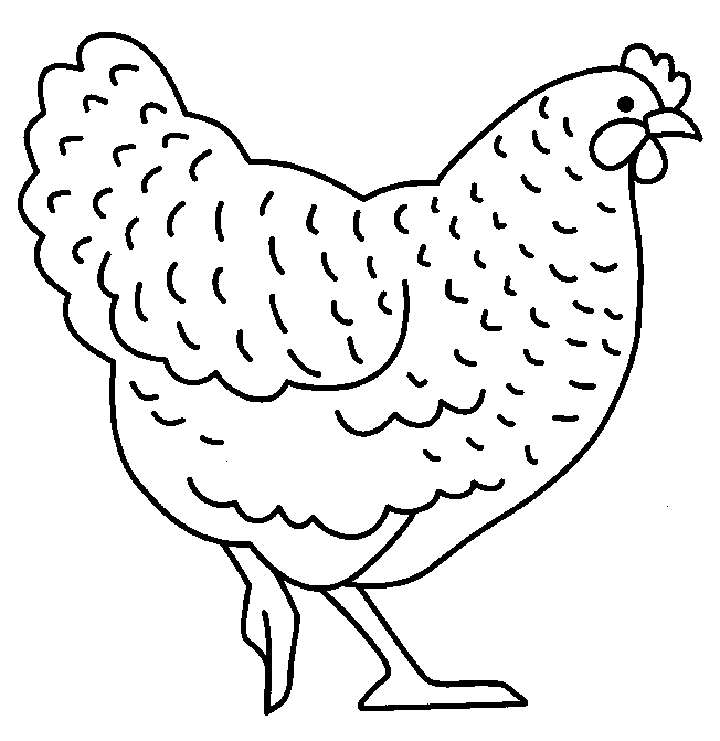 着色页: 鸡 (动物) #17224 - 免费可打印着色页