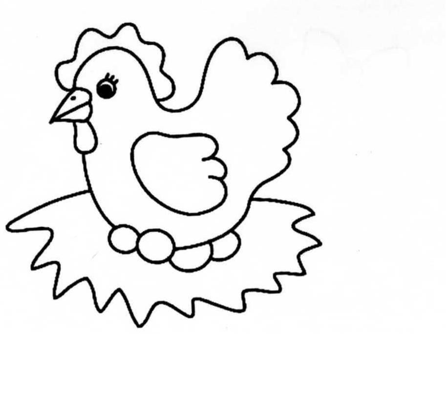 着色页: 鸡 (动物) #17241 - 免费可打印着色页