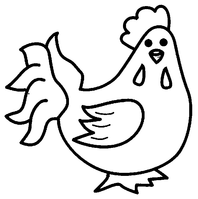 着色页: 鸡 (动物) #17247 - 免费可打印着色页