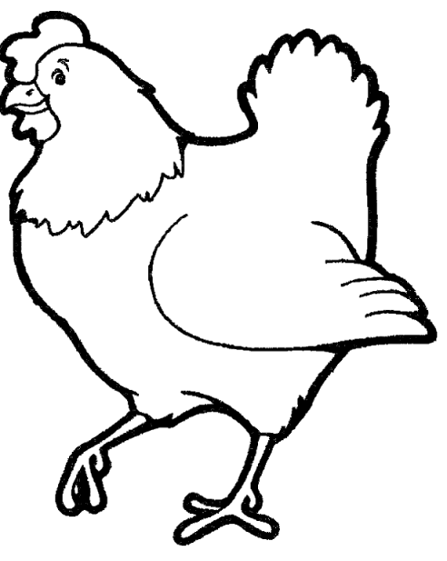 着色页: 鸡 (动物) #17250 - 免费可打印着色页