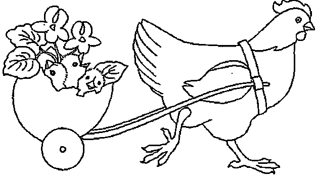 着色页: 鸡 (动物) #17251 - 免费可打印着色页