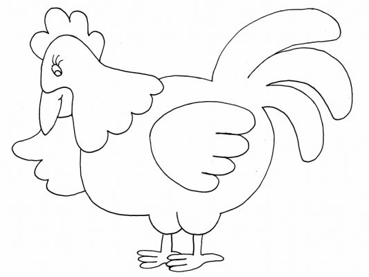 着色页: 鸡 (动物) #17259 - 免费可打印着色页