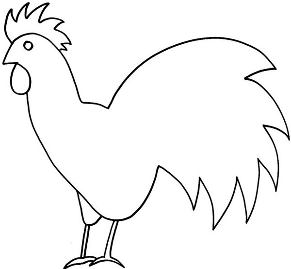 着色页: 鸡 (动物) #17273 - 免费可打印着色页