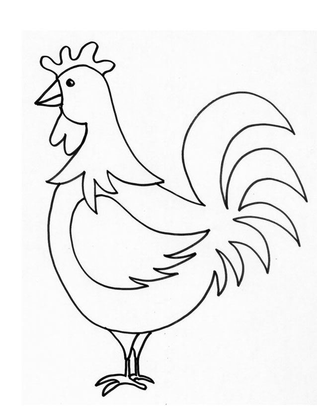 着色页: 鸡 (动物) #17283 - 免费可打印着色页