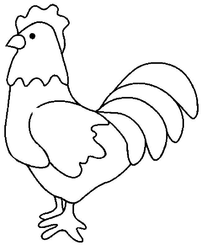 着色页: 鸡 (动物) #17284 - 免费可打印着色页