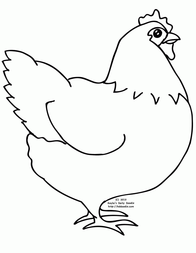 着色页: 鸡 (动物) #17288 - 免费可打印着色页