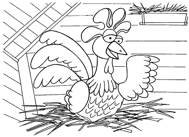 着色页: 鸡 (动物) #17336 - 免费可打印着色页