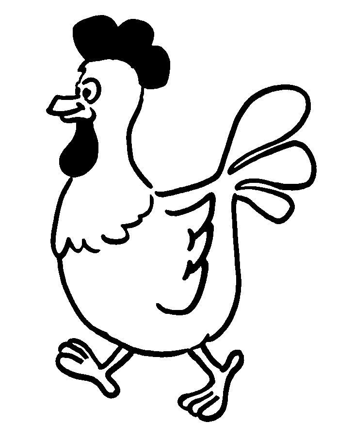 着色页: 鸡 (动物) #17347 - 免费可打印着色页