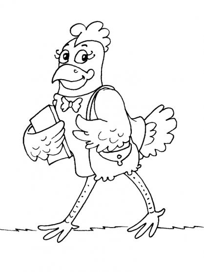 着色页: 鸡 (动物) #17356 - 免费可打印着色页