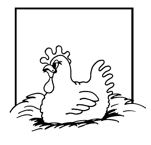 着色页: 鸡 (动物) #17358 - 免费可打印着色页