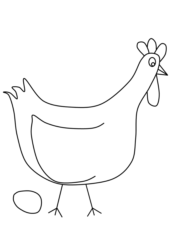 着色页: 鸡 (动物) #17359 - 免费可打印着色页