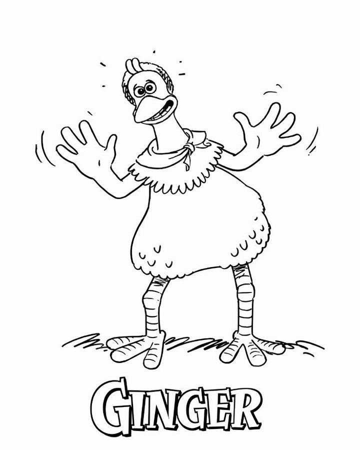 着色页: 鸡 (动物) #17362 - 免费可打印着色页
