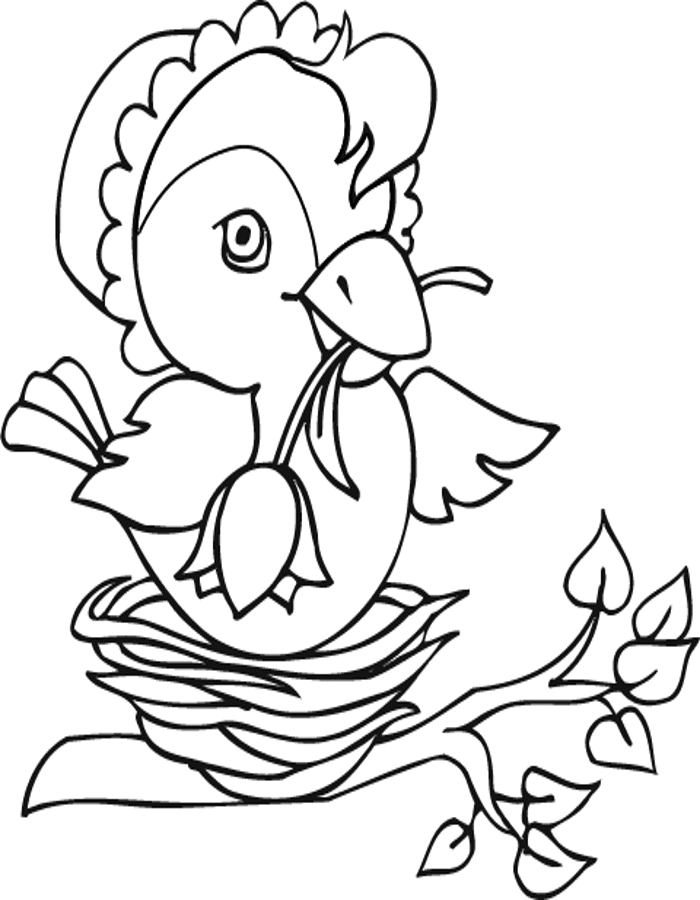 着色页: 小鸟 (动物) #20130 - 免费可打印着色页