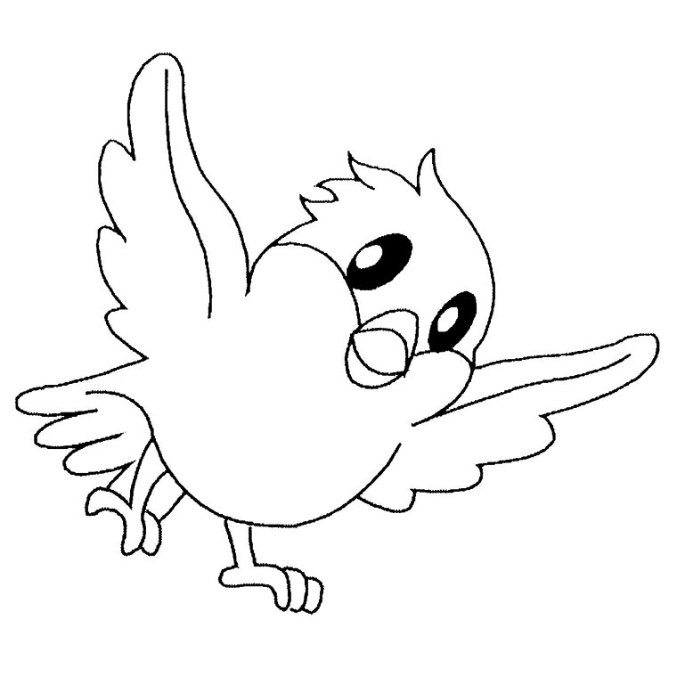 着色页: 小鸟 (动物) #20306 - 免费可打印着色页