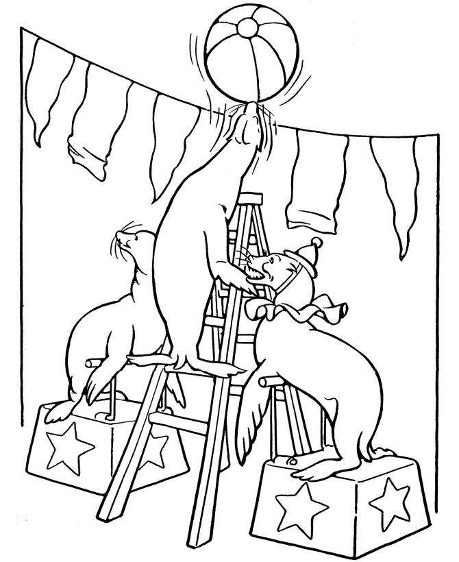 着色页: 马戏团动物 (动物) #20823 - 免费可打印着色页