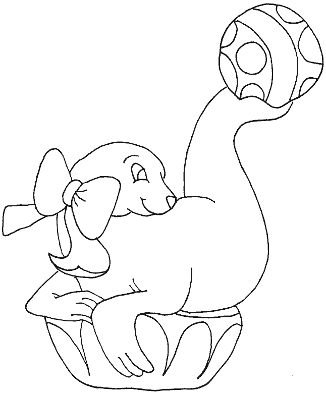 着色页: 马戏团动物 (动物) #20901 - 免费可打印着色页